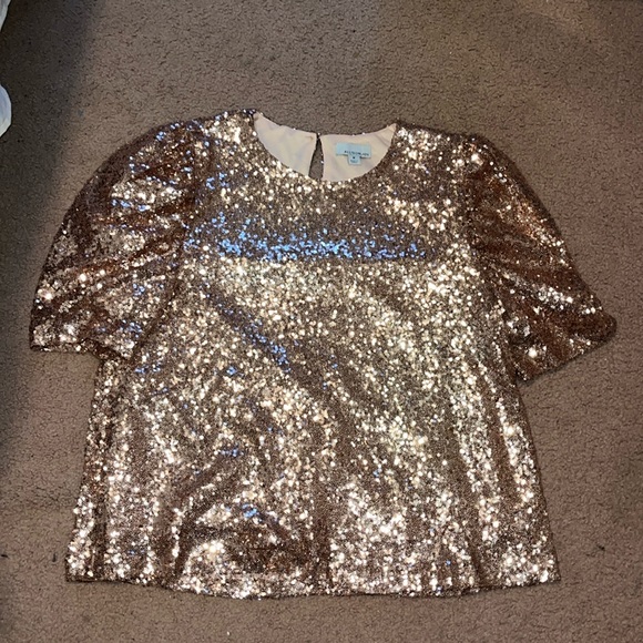 Allison Joy Rose gold sequined top - Picture 3 of 5